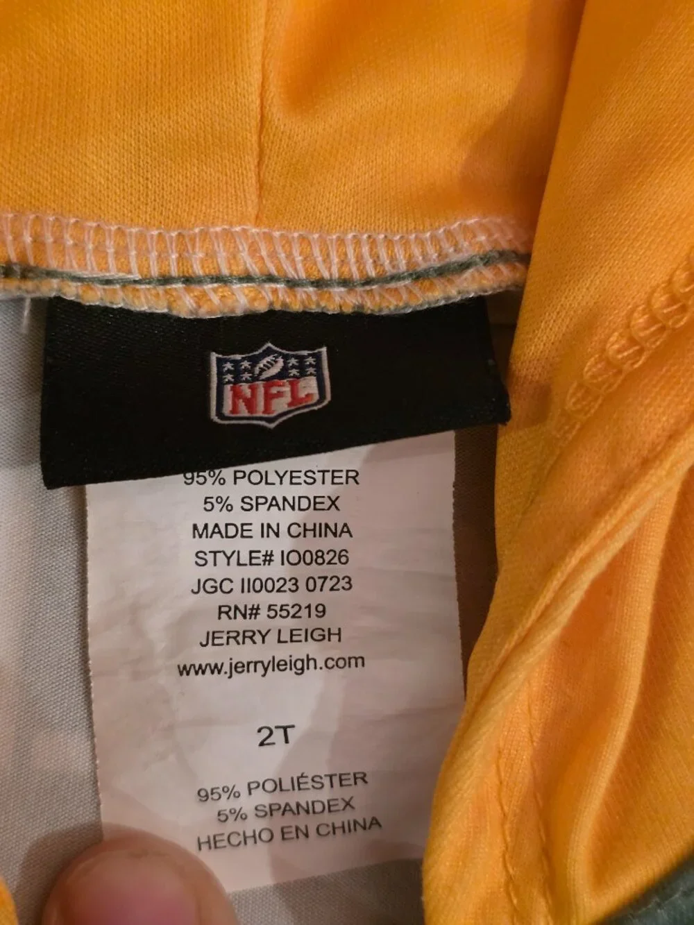 NFL Packers Boys 2T Football Player Costume